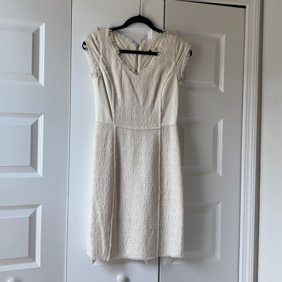 Rebecca Taylor, cream leather and tweed dress - Picture 1 of 4